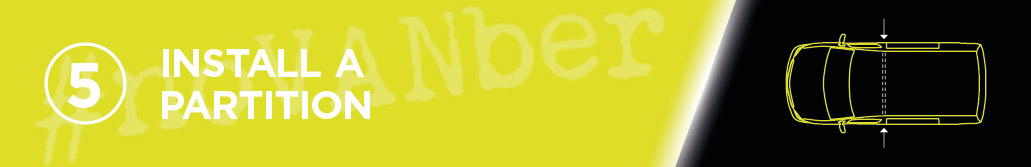 Havwoods Accessories top tips on preventing van theft - install a partition.