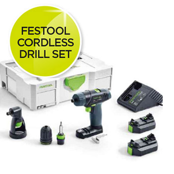 The Festool Cordless Drill Set is on offer this Black Friday at Havwoods Accessories.